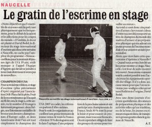 Stage international à l'épée